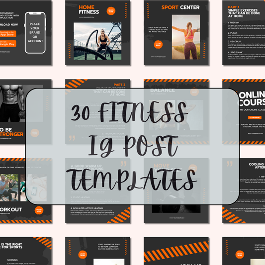 30 FITNESS INSTAGRAM POSTS TEMPLATES