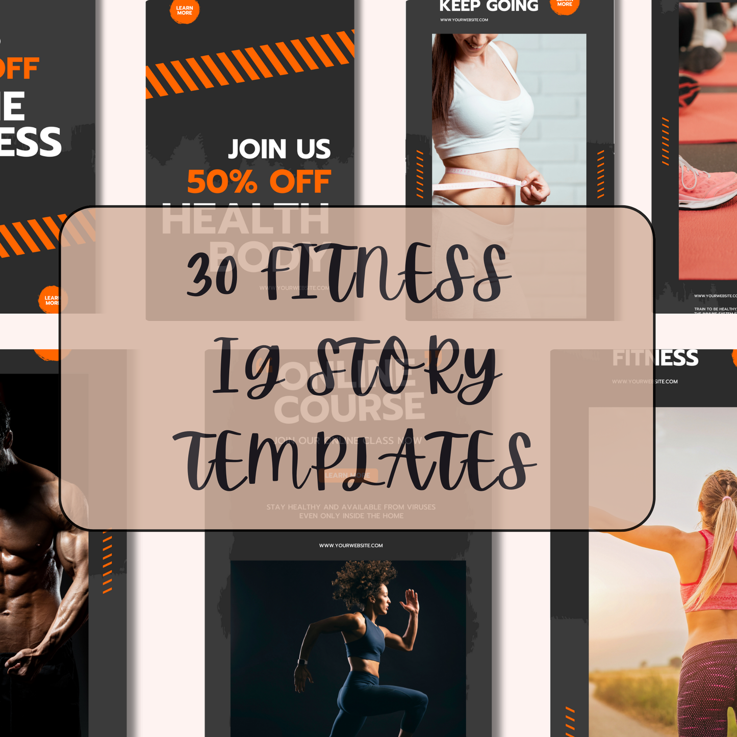 30 FITNESS INSTAGRAM STORY TEMPLATES